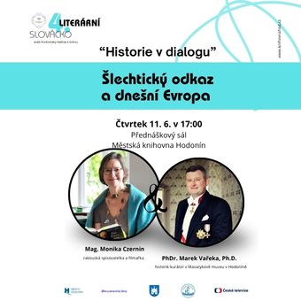 Rakouská spisovatelka a filmařka Monika Czernin je rodem z českého šlechtického rodu Černínů z Chudenic. S autorkou několika románů a historických knih povede besedu hodonínský historik Marek Vařeka. 